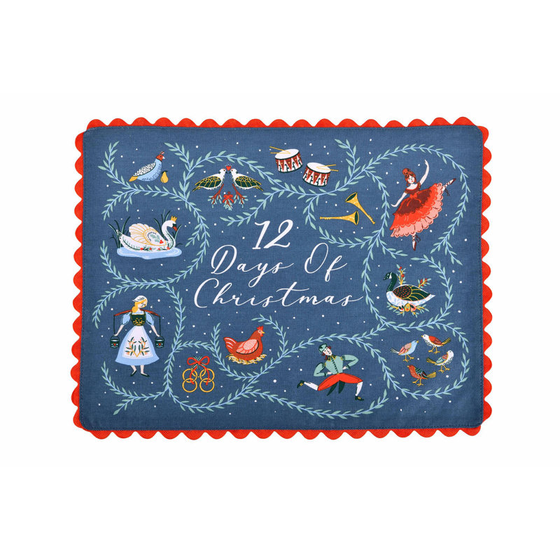 12 Days Of Christmas 100% Cotton Placemat