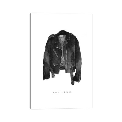 " Leather Jacket " by Mercedes Lopez Charro Painting Print