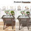 Chaises de patio pivotantes en osier pour 4 personnes avec coussins de 6 po et table d'appoint Totnes-313984660
