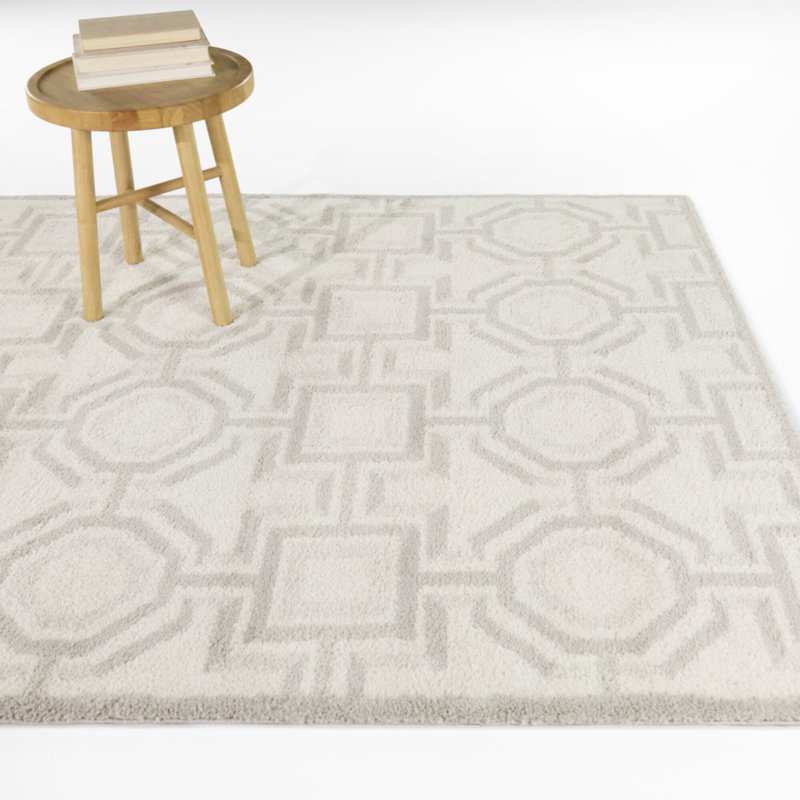 Tapis gris / crème Eos, Rectangle 5 pi 3 po x 7 pi