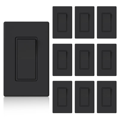 15 Tamper Resistant Single Pole Rocker Light Switch