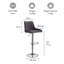  Grey Velvet 2 Set Bar Stools