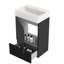 Meuble-lavabo autoportant avec évier en céramique et qualité supérieure Matt Black-1587840280