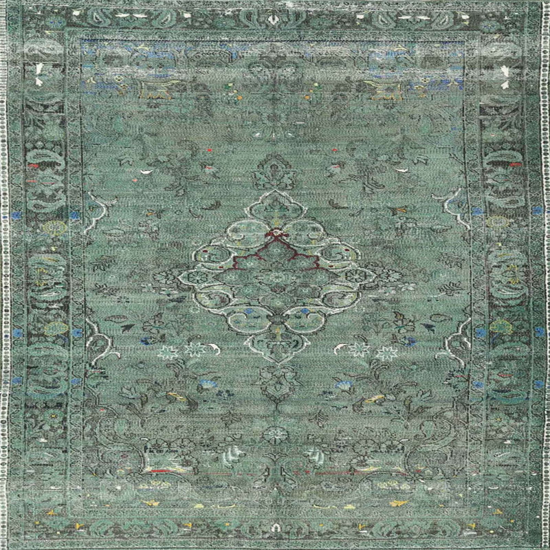 Tapis traditionnel 100% lavable à la machine 4026, Carré 7 pi