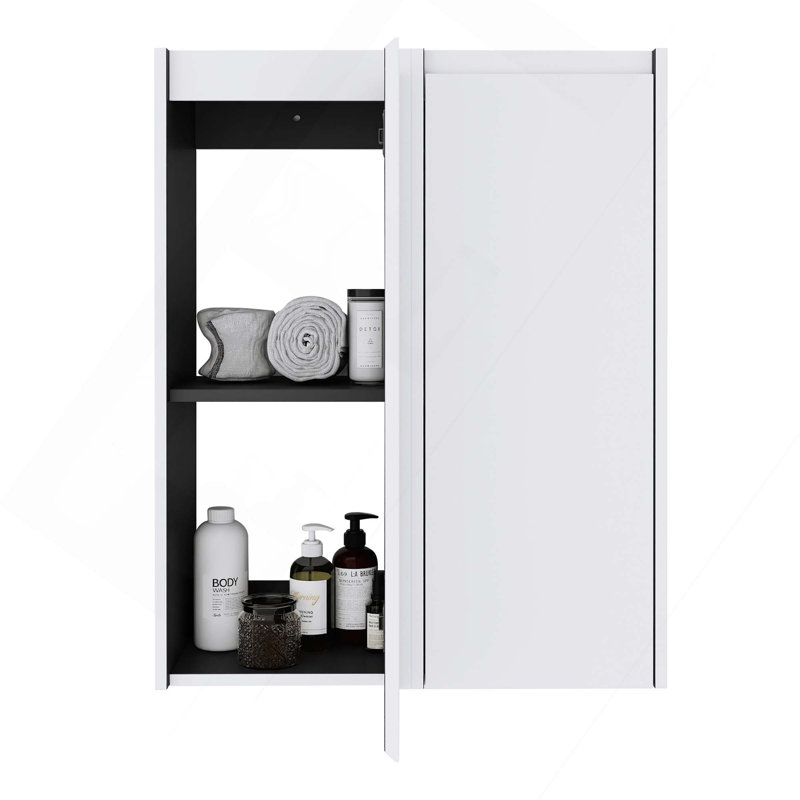 12-Inch Bathroom Float Mounting Side Cabinet With 2-Soft Close Doors