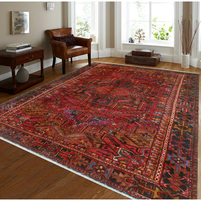 Nickelle One-of-a-Kind 7'6" X 10'10" 1980s Wool Area Rug Charcoal