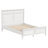 Mid-Century Modern Solid Wood Platform Bed with Cross-patterned Headboard-612561341-612561340