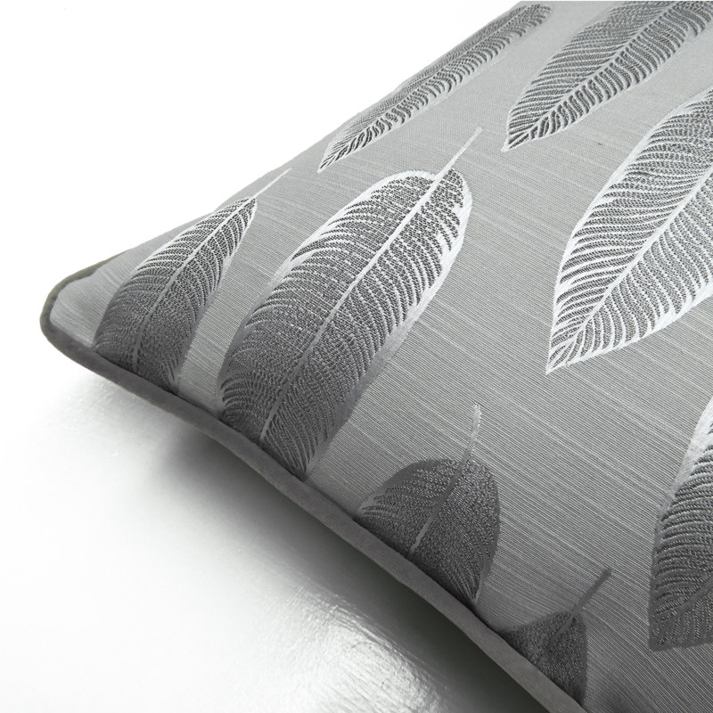 Geometric Square Cushion, Silver