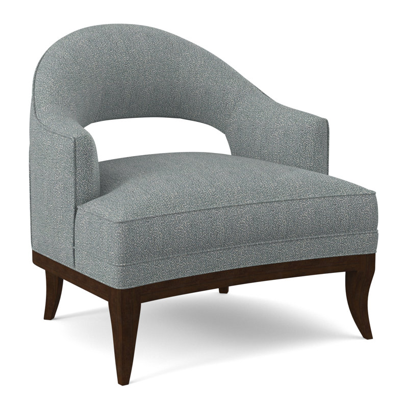 Fauteuil Mariposa, Noyer américain, Mélange de polyester Maya cyan