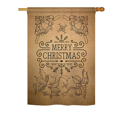 Double Sided 40'' H x 28'' W Polyester Christmas Garden Flag