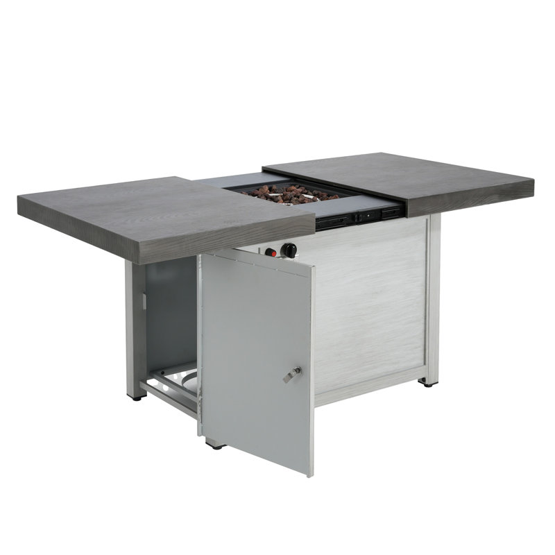 Extendable Rectangle Aluminum Alloy Fire Pit Table