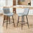 Counter Height Bar Stool Set with Faux Leather Upholstery and Chrome Base-72529070