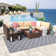 Algarin Wicker 6 - Person Modular Patio Conversation Sets with Cushions