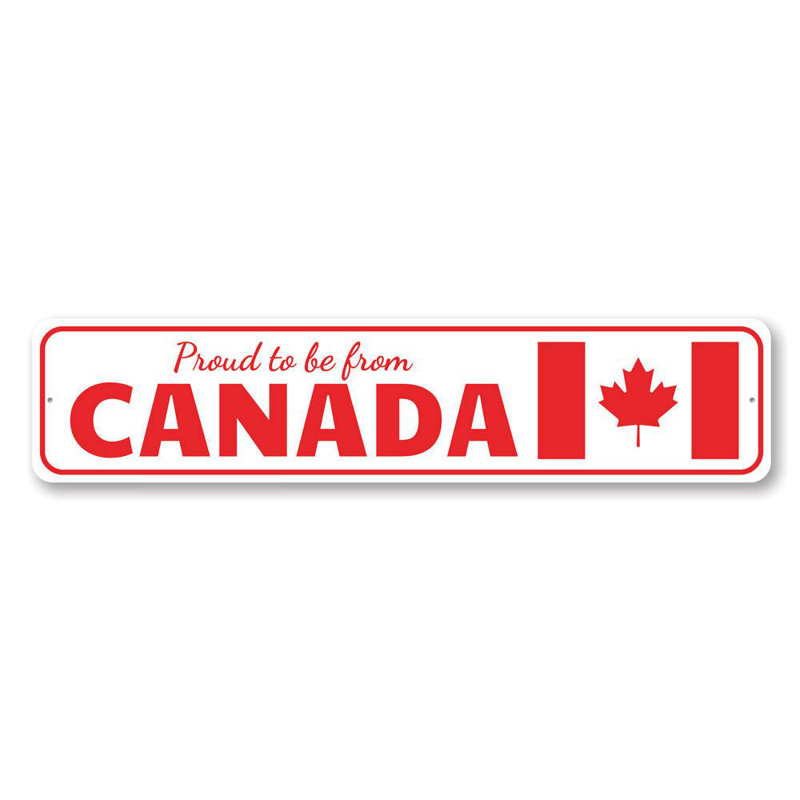 Fière enseigne en aluminium canadien, H 6 po x l 24 po x P 0,06 po