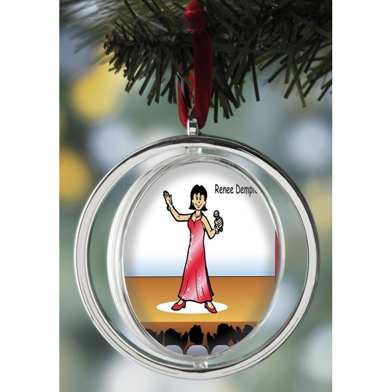 Ornement de Noël personnalisable pour chanteuse personnalisable, Oui