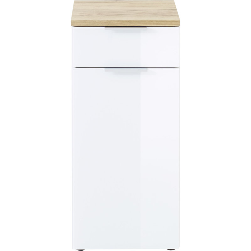 Esquivel Wall Bathroom Cabinet, White and light brown