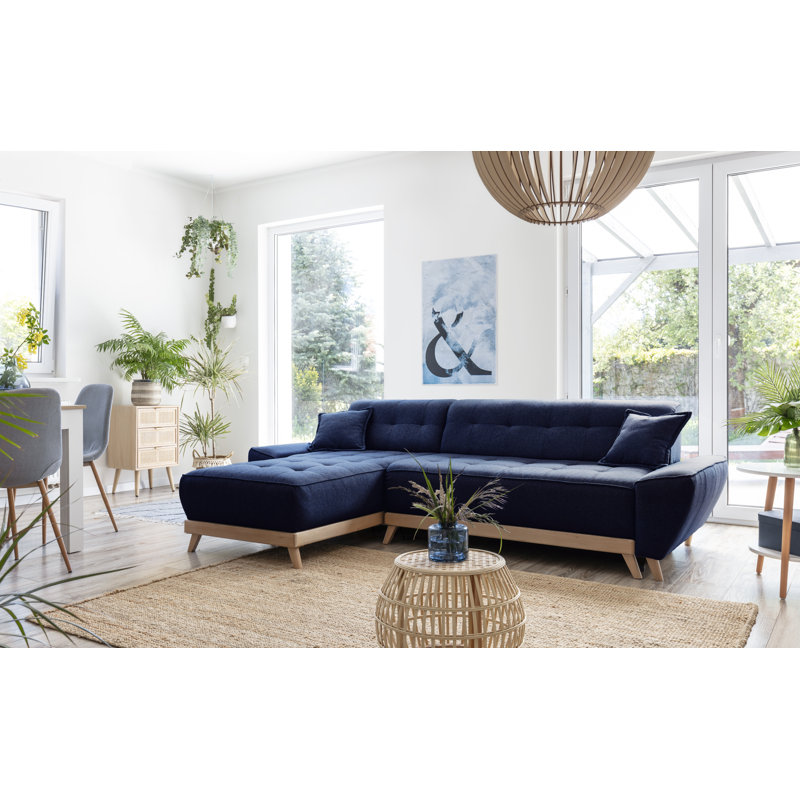 Dazzling Daisy Corner Sofa Bed, Navy