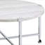 Table basse ronde en chêne blanc et chrome