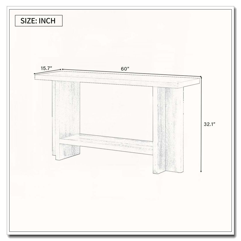 Console en bois, Naturel