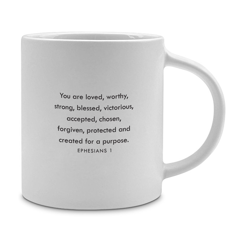Mug White Just Be 18 Oz Ephesians 1