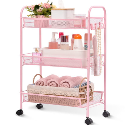 3 Tier Metal Rolling Cart