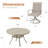 Outdoor Patio Dining Set with 6-person Round Dining Table and  Padded Swivel Chairs-1798357502