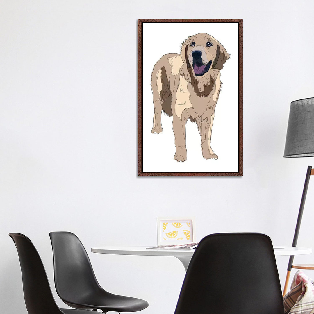 Golden Retreiver von Sketch And Paws - Galerie-verpackte Leinwand Giclée