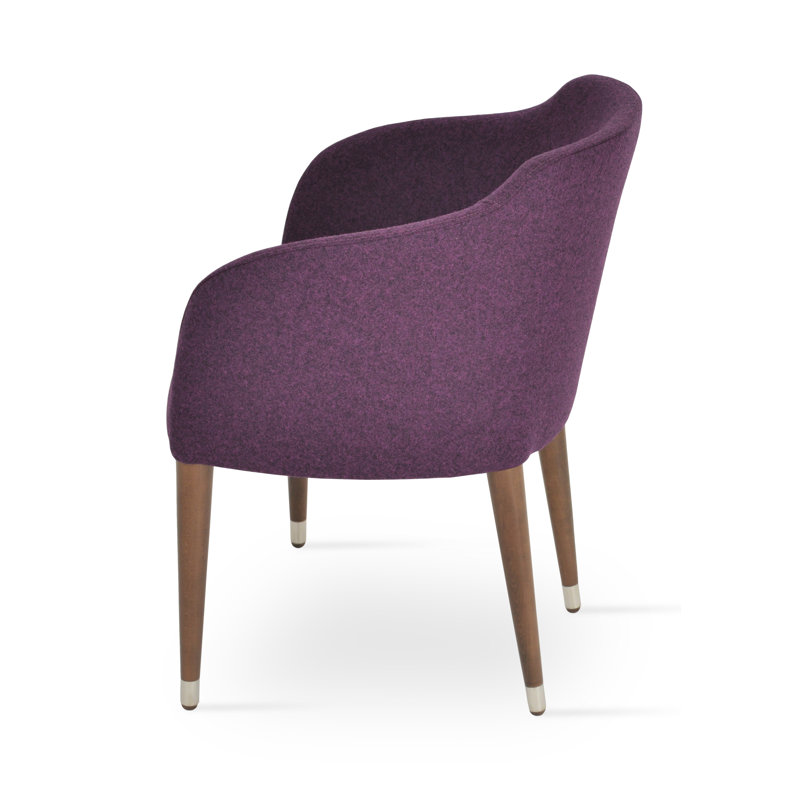 Alphine Upholstered Solid Back Dining Chair, Maroon