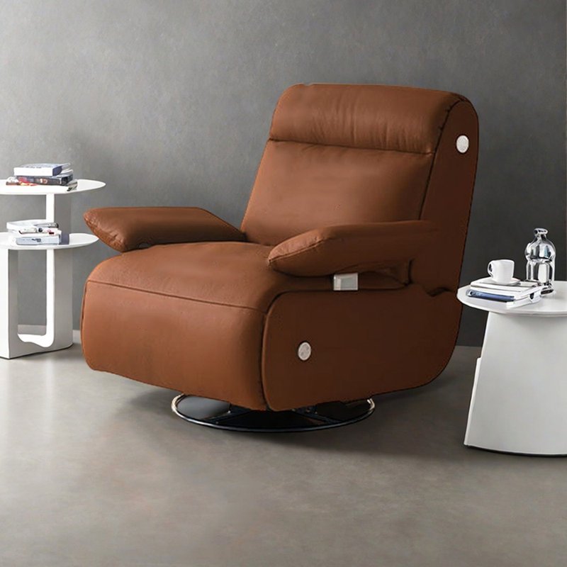 Functional Single Recliner with Storage Pocket, Brown
