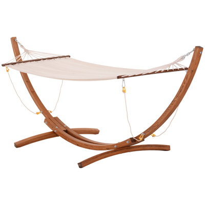 Malchijah 1 Person Canvas Chair Hammock with Stand