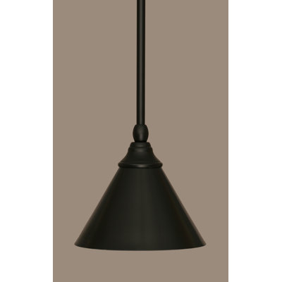 Stem Hung Mini Pendant Shown With 7” Cone Metal Shade