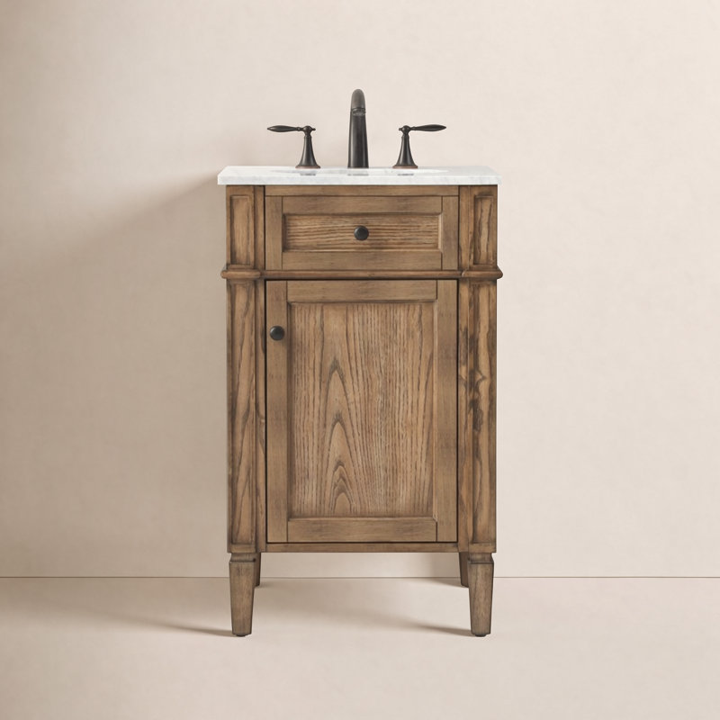 Meuble-lavabo simple gris l 21 po x P 21,5 po x H 35 po Rivers, Bois flottant