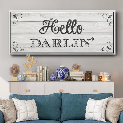 «Hello Darlin», toile encadrée