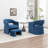 Upholstered Barrel Chair With Ottoman-1721785692