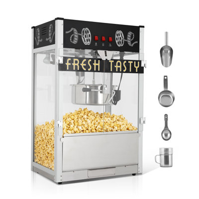 Vintage 30 Oz. Professional Popcorn Machine, 34.17 Inches Tall, Makes 70 Cups Of Popcorn, Including Measuring Cup, Scoop And Serving Cups
