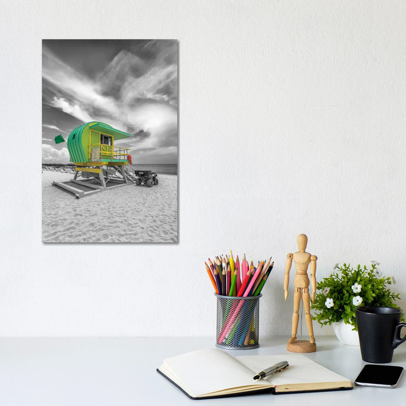 Typical Miami Beach by Melanie Viola - Wrapped Canvas Print, 20.32 cm H x 30.48 cm W