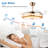 Retractable Ceiling Fan with Lights and Remote,42 Inch Fandelier Ceiling Fan with Light, 6 Speed Dimmable Reversible Memory, Modern Silent Smart Fan for Bedroom Living Room-1404460160-1404460167