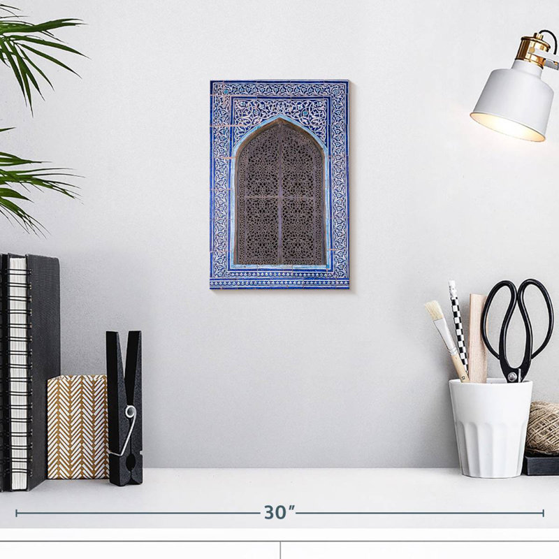 Lilie Ornate Tiled Window, 12" H x 8" W