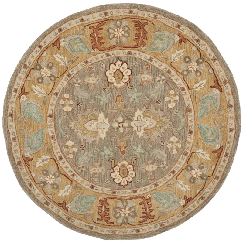Tingley Hand Tufted Wool Pile Oriental Rug, Round 6'