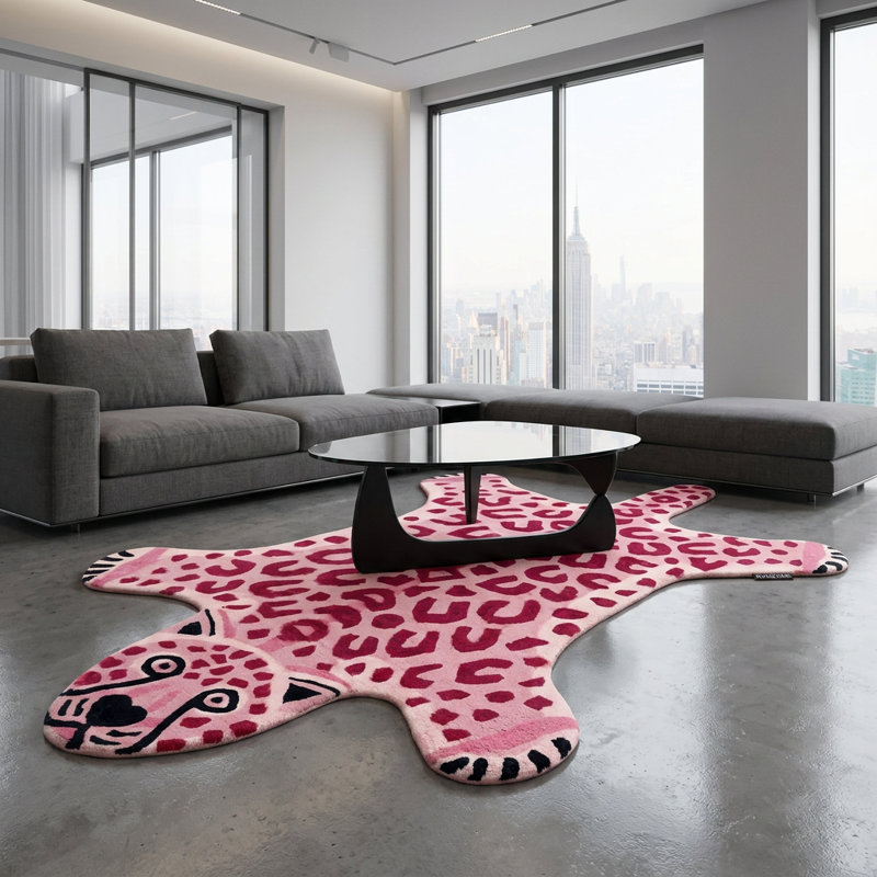 Tapis léopard 5 pi x 8 pi