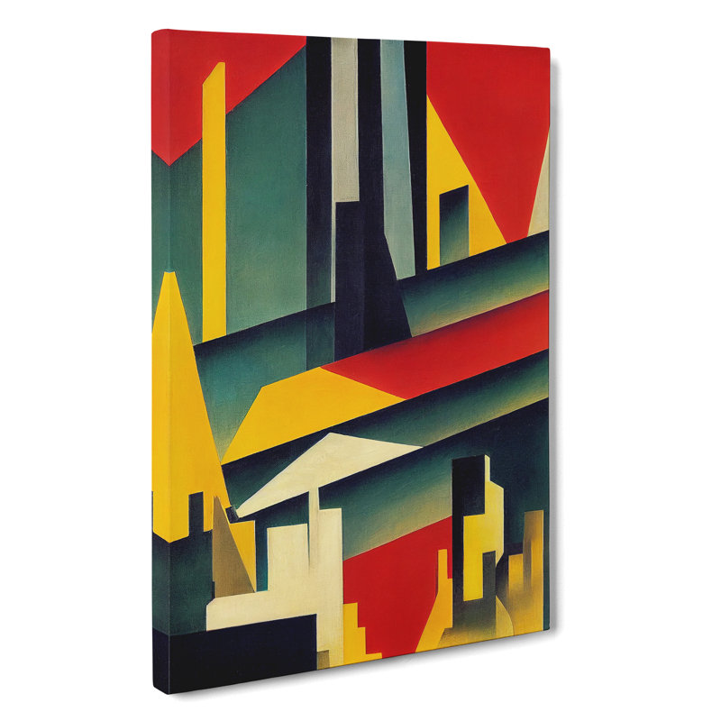 XV1022-4428X The Abstract Architecture No.3 - Print, No Matte, 50cm H x 35cm W, Wrapped Canvas