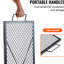 Foyer de cuisson rectangulaire en forme de foyer, acier robuste de 44 pouces, batterie de cuisine de camping portable, grande surface pour plusieurs aliments, barbecue résistant aux températures élevées, grille barbecue en acier, poignée facile à transporter,