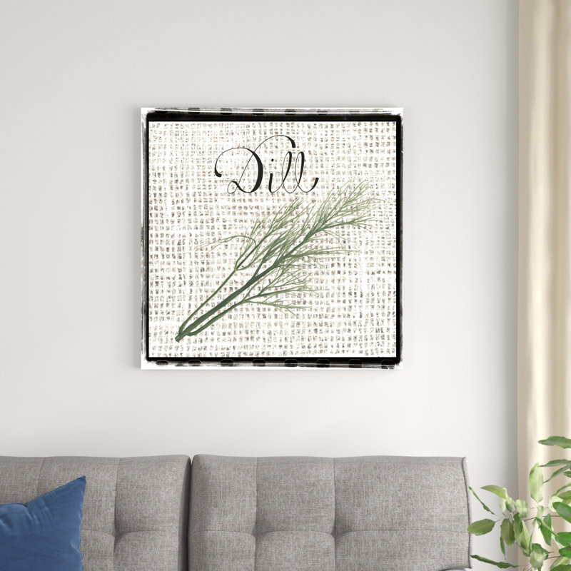 Herbes en toile de jute III, H 30 po x l 30 po x P 1,25 po