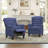 Upholstered Pushback Recliner with Rivets-1913237039