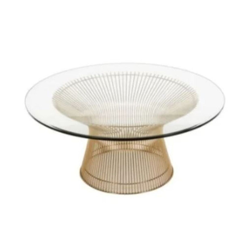 Casique Round Coffee Table, Gold