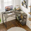 Aliff Modular L-Shaped Stainless Steel Computer Desk-690791717-690791902