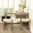 4 Piece Bar Table Set With Power Outlet,Bar Table Set With Chairs,Sofa Bar Table With Stools,Behind Couch Table With 3 Padded Stools,For Living Room,Dining Room-375150959