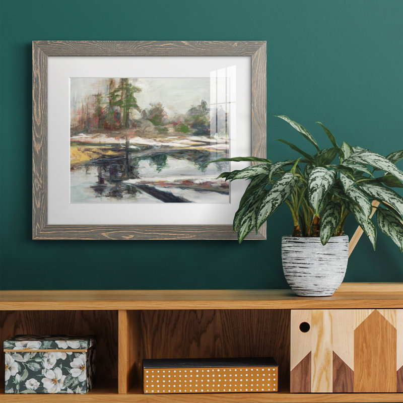 " QUIET REFLECTION ", Grey Framed, 24" H x 18" W x 1.5" D