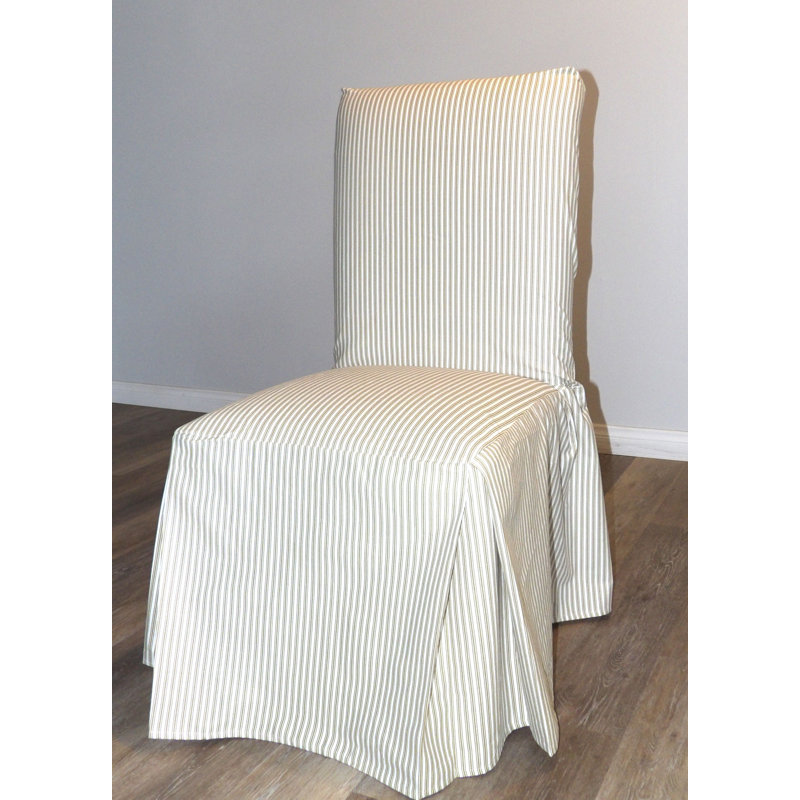 Housse pour coussin carré à rayures Ticking, Blanc