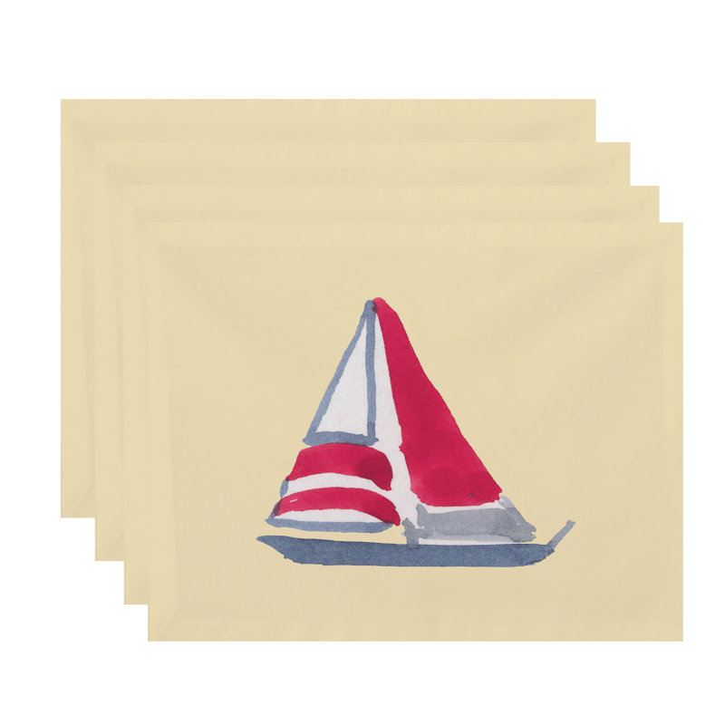 Napperon Aksel Sail Away 18 ", Jaune